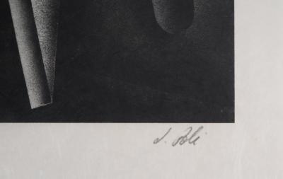 Jacques POLI : Fusée surréaliste - Lithographie originale signée 2