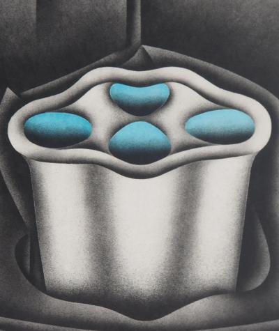 Jacques POLI : Fleur surréaliste - Lithographie originale signée 2