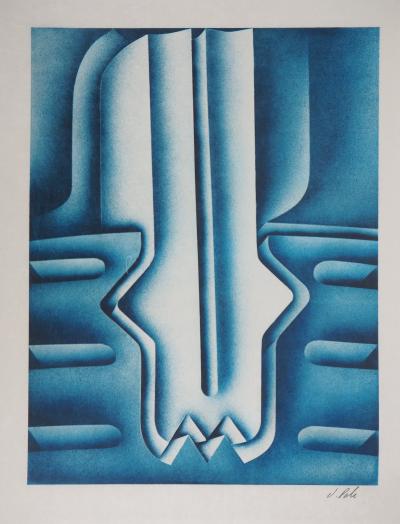 Jacques POLI : Empreinte futuriste - Lithographie originale signée 2