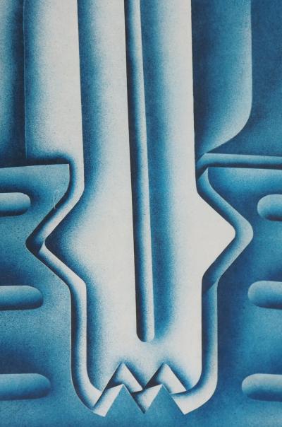 Jacques POLI : Empreinte futuriste - Lithographie originale signée 2