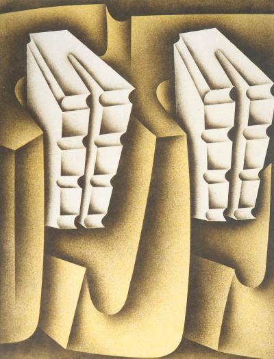Jacques POLI : Composition futuriste - Lithographie originale signée 2