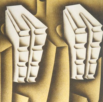 Jacques POLI : Composition futuriste - Lithographie originale signée 2