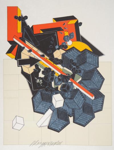Alain LE YAOUANC : La terre - Lithographie originale signée 2