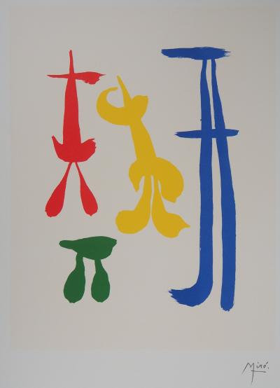 Joan MIRO (d’après) - Famille surréaliste - Lithographie signée 2
