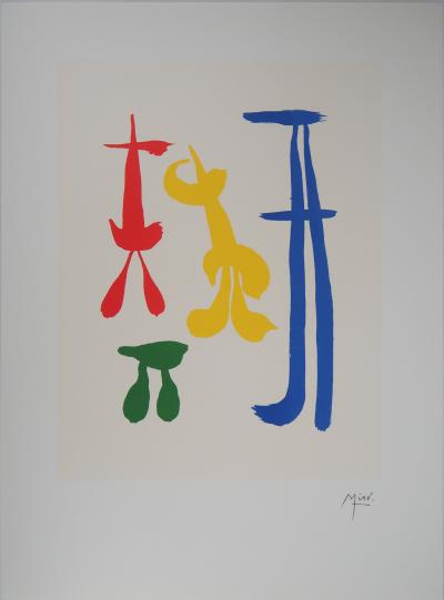 Joan MIRO : Famille surréaliste - Lithographie signée