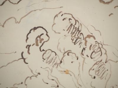 Louis VALTAT - Arbustes et maquis en Provence - Dessin original Signé 2