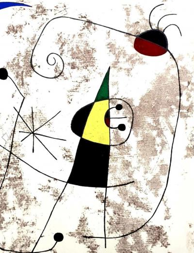 Joan MIRO (d’après) - Personnage, 1957  - Pochoir revue XXe siècle 2