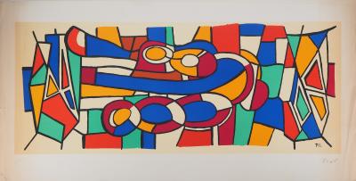 Fernand LEGER - Vitrail, Maternité - Sérigraphie originale, Signée 2