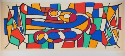 Fernand LEGER - Vitrail, Maternité - Sérigraphie originale, Signée 2