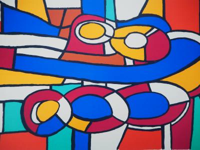 Fernand LEGER - Vitrail, Maternité - Sérigraphie originale, Signée 2