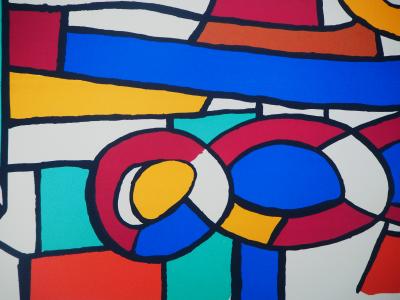 Fernand LEGER - Vitrail, Maternité - Sérigraphie originale, Signée 2