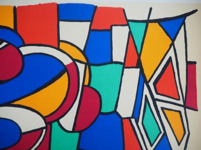 Fernand LEGER - Vitrail, Maternité - Sérigraphie originale, Signée 2