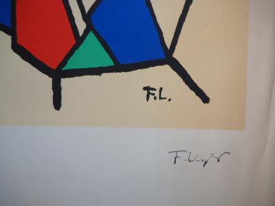 Fernand LEGER - Vitrail, Maternité - Sérigraphie originale, Signée 2