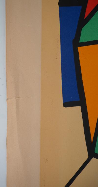 Fernand LEGER - Vitrail, Maternité - Sérigraphie originale, Signée 2