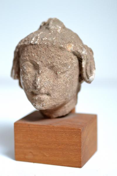 Afghanistan - Art du Gandhara - Tête de prince en stuc 2