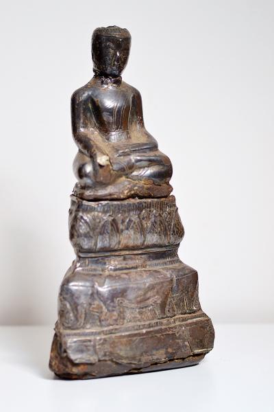 Thailande, dynastie Ayutthaya - Bouddha assis en feuille d’argent 2