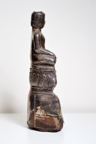 Thailande, dynastie Ayutthaya - Bouddha assis en feuille d’argent 2