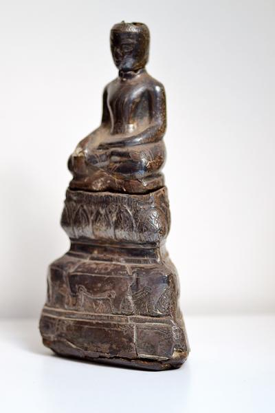 Thailande, dynastie Ayutthaya - Bouddha assis en feuille d’argent 2