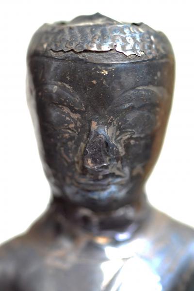 Thailande, dynastie Ayutthaya - Bouddha assis en feuille d’argent 2