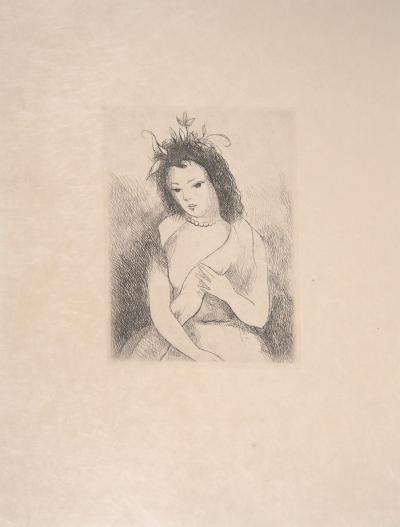 Marie LAURENCIN : Fillette, 1945 - Gravure originale 2