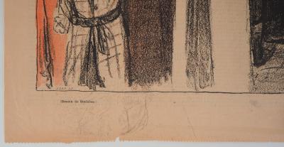 Théophile Alexandre STEINLEN : La foule écoutant le violoniste - Lithographie originale signée 2