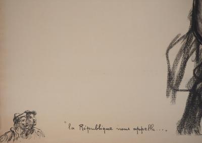 Théophile Alexandre STEINLEN : La République nous appelle, 1915 - Lithographie originale signée 2