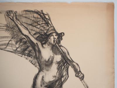Théophile Alexandre STEINLEN : La République nous appelle, 1915 - Lithographie originale signée 2