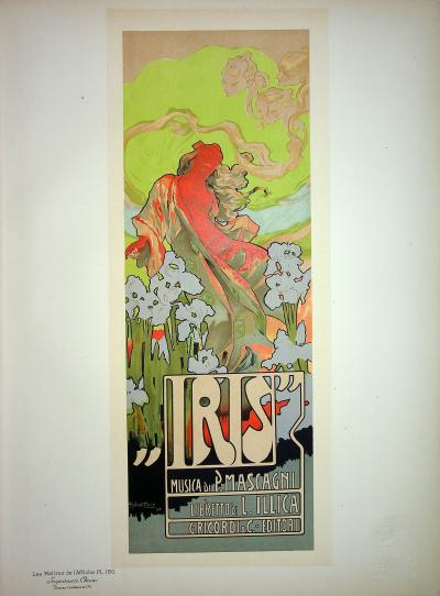 HOHENSTEIN : Iris, opéra-comique, 1899 - Lithographie originale signée au crayon 2