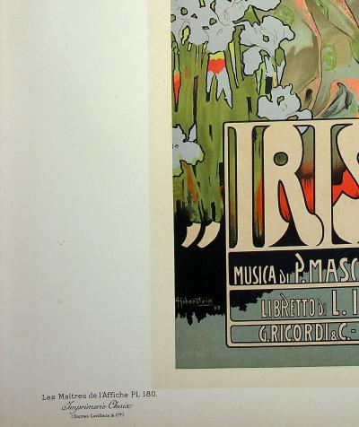 HOHENSTEIN : Iris, opéra-comique, 1899 - Lithographie originale signée au crayon 2