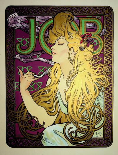 Alfons MUCHA: Job cigarette paper, 1900 - Original signed lithograph 2