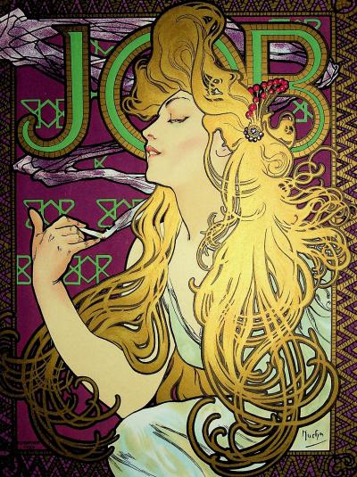 Alfons MUCHA: Job cigarette paper, 1900 - Original signed lithograph 2