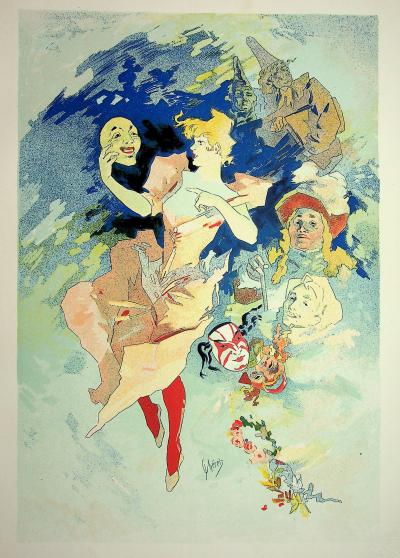 Jules CHERET: La Comédie, 1900 - Original signed lithograph 2