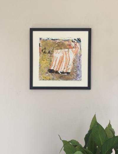 Florence ROQUEPLO - Bienvenue, 1989 - Acrylique et collage signée 2