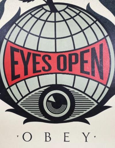 Shepard FAIREY (Obey) - Eyes Open, 2021 - Lithographie Offset signée 2