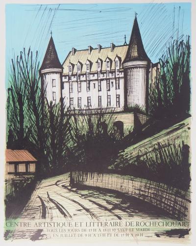 Bernard BUFFET - Château de Rochechouart, Lithographie originale signée 2