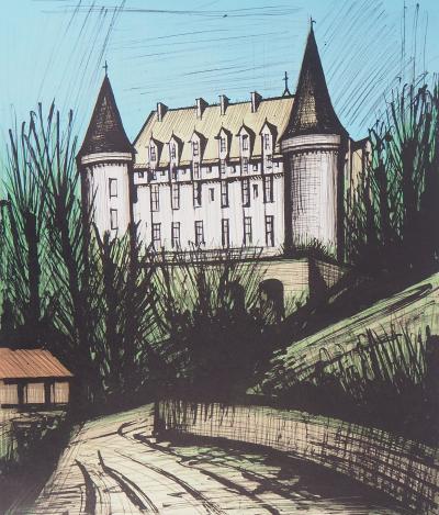 Bernard BUFFET - Château de Rochechouart, Lithographie originale signée 2