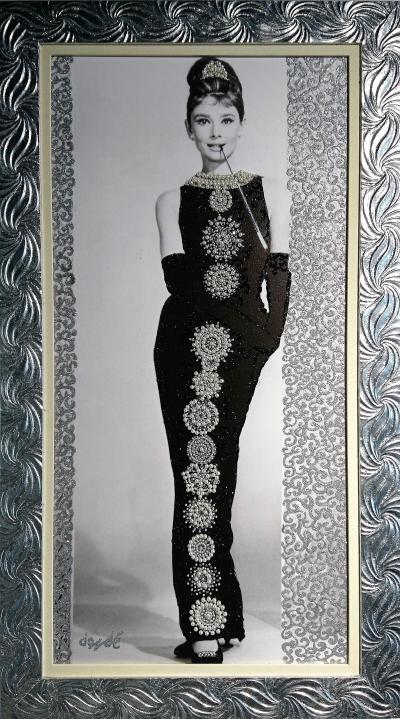 Daniele DONDE - Audrey Hepburn - Technique mixte sur toile 2