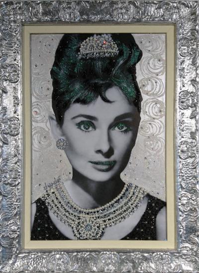 Daniele DONDE - Audrey Hepburn - Technique mixte sur toile 2