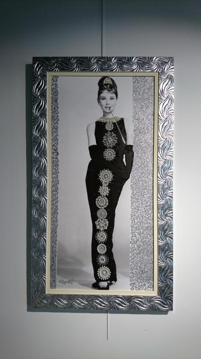 Daniele DONDE - Audrey Hepburn - Technique mixte sur toile 2