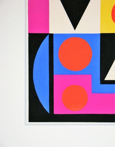 Auguste HERBIN (after) - Abstract composition NON, 1952 - Stencil in gouache colours 2