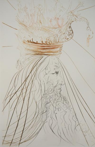 Salvador DALI : Le roi surréaliste, 1970 - Gravure originale signée 2