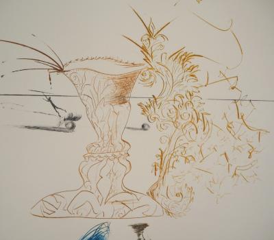 Salvador DALI : Amour : Baiser à la coupe, 1970 - Gravure originale signée 2