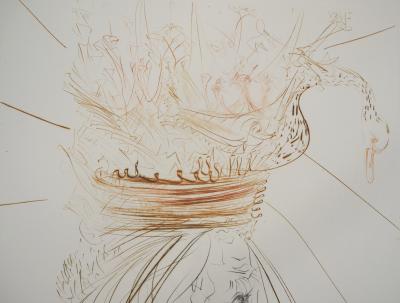Salvador DALI: The surrealist king, 1970 - Original signed etching 2