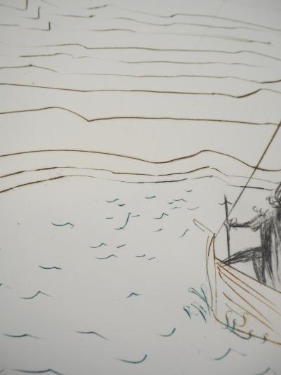 Salvador DALI : Chevalier dans un voilier, 1970 - Gravure originale signée 2