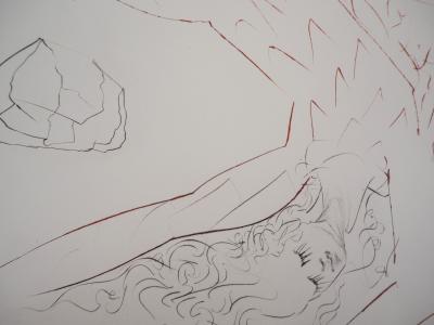 Salvador DALI : Tristan assoupi - Gravure Originale Signée 2