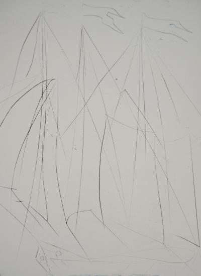 Salvador DALI : L’arrivée d’Iseult, 1970 - Gravure Originale Signée 2