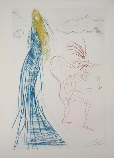 Salvador DALI : La Belle et le nain, 1970 - Gravure Originale Signée 2