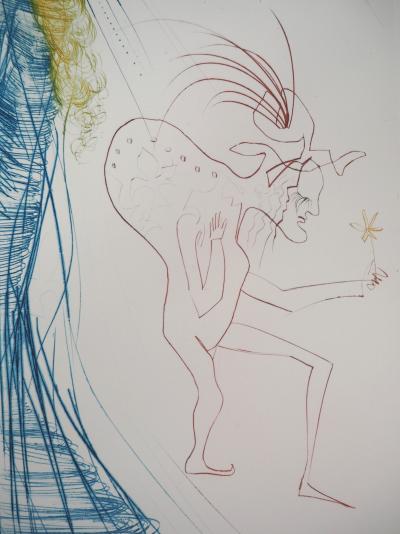 Salvador DALI : La Belle et le nain, 1970 - Gravure Originale Signée 2