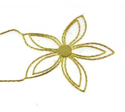 Collier Fleur en or jaune 18 carats 2