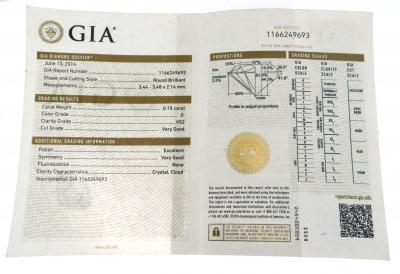 Diamant rond brillant de 0,15 carat certifié AIG. 2